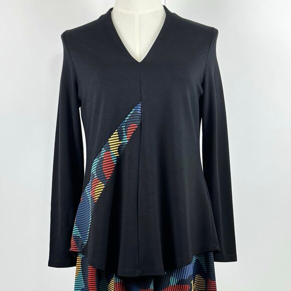 Alembika Matching Set Top with Printed Punto Wide Leg Pants Size 1 and 2 - Picture 4 of 13